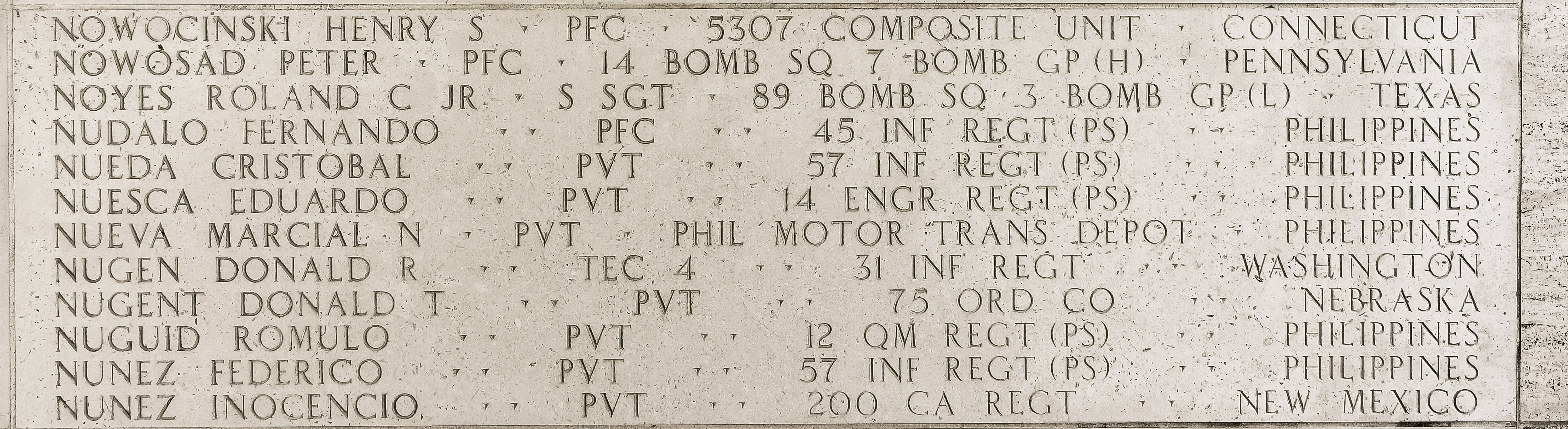 Henry S. Nowocinski, Private First Class